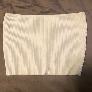 Babaton ribbed strapless crop top